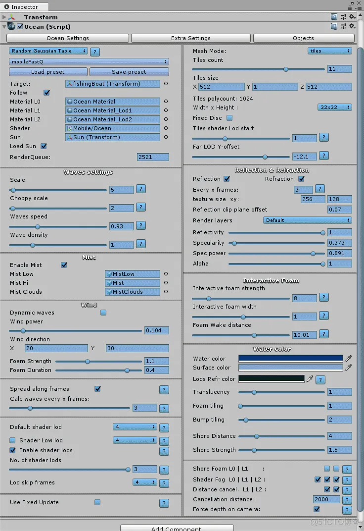 Unity Android 海水插件 unity ocean_List_04